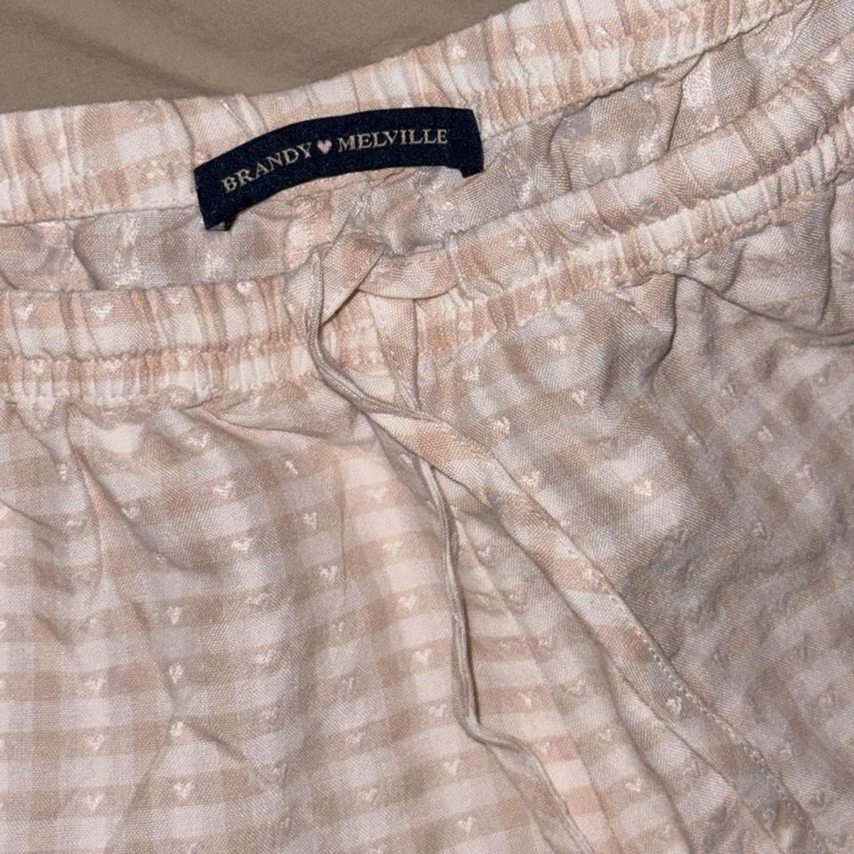 Brandy Melville Gingham Pajama Shorts - One size